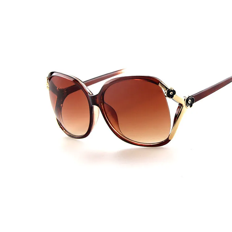 Rose Camellia Sunglasses - Camel
