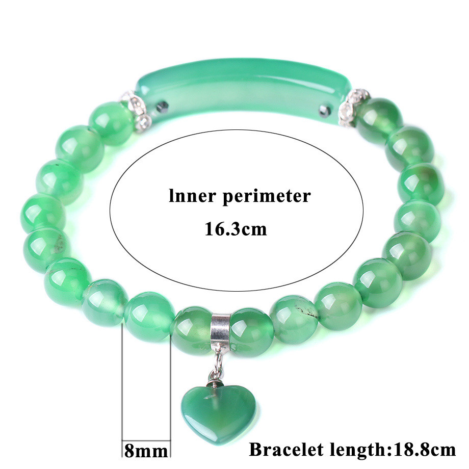 Dyed agate beads bracelet