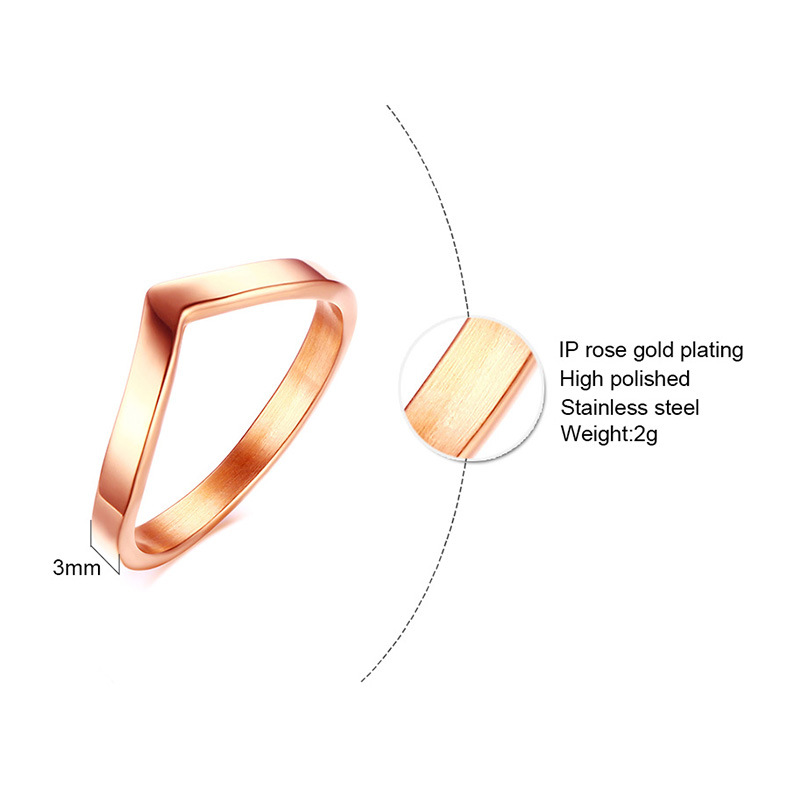 Shaped Love Titanium Steel Women's Ring