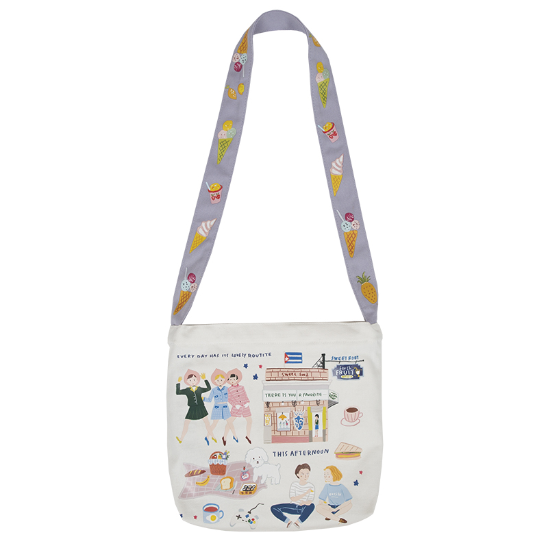 Casual wide shoulder bag White - Shop at LoveMi