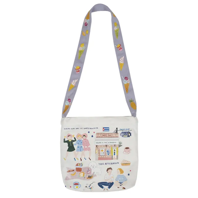 Casual wide shoulder bag White - Shop at LoveMi