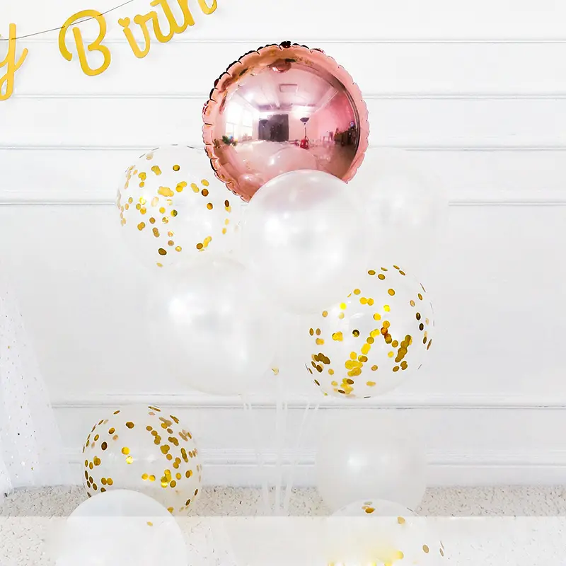 Birthday decoration scene layout balloons