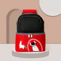 Double Layer Storage Thermal Bag Portable Baby Bottle Food Insulation Lunch Pouch Breast Milk Preservation Backpack Accessories - Black - View 1