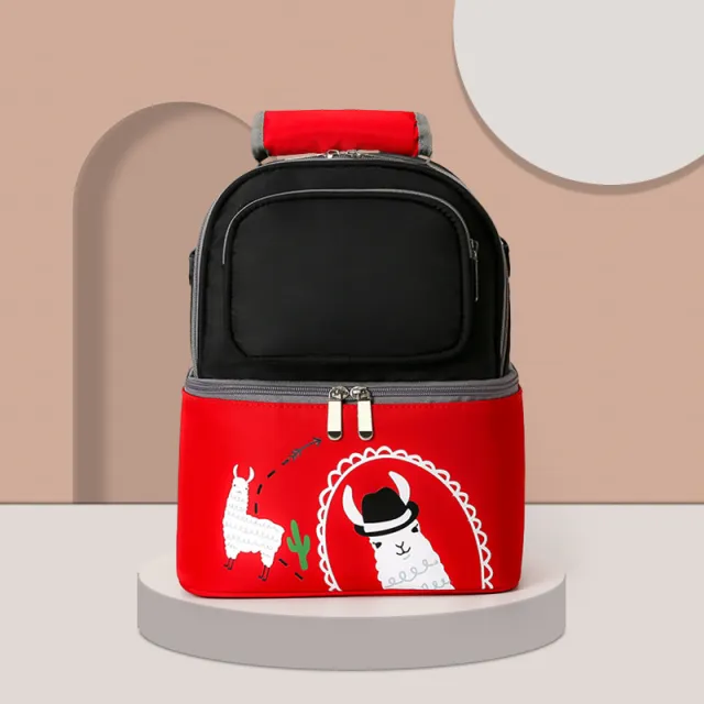 Double Layer Storage Thermal Bag Portable Baby Bottle Food Insulation Lunch Pouch Breast Milk Preservation Backpack Accessories Black - Shop at LoveMi