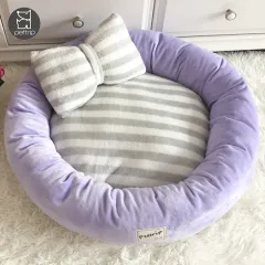 Winter kennel pet kennel with velvet warm kennel - Purple - View 1