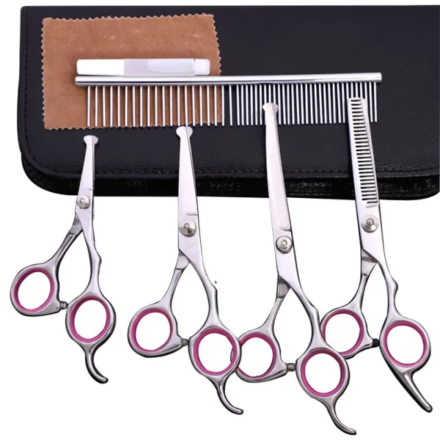 Stainless steel pet trimming shears Pink - Shop at LoveMi