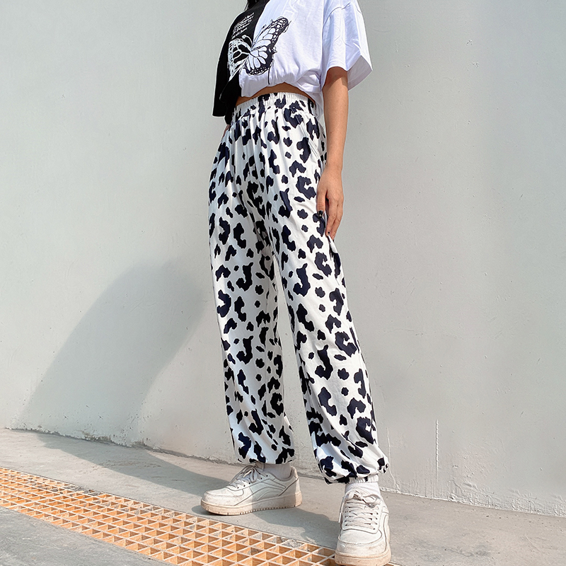 Cowboy printed bouquet feet pants women thin
