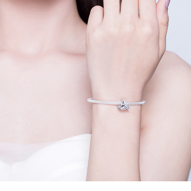 Sterling Silver Letter Bracelet