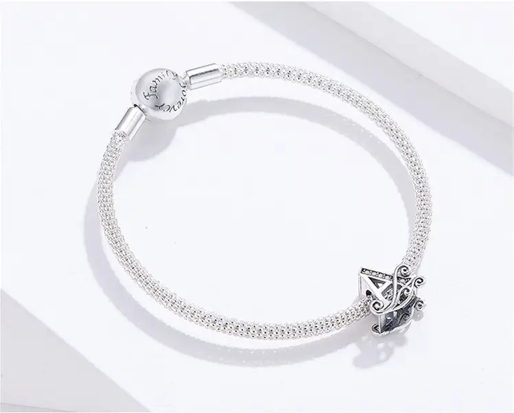 Sterling Silver Letter Bracelet