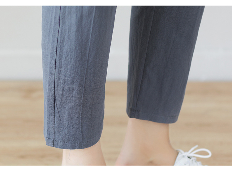 Literary cotton and linen trousers