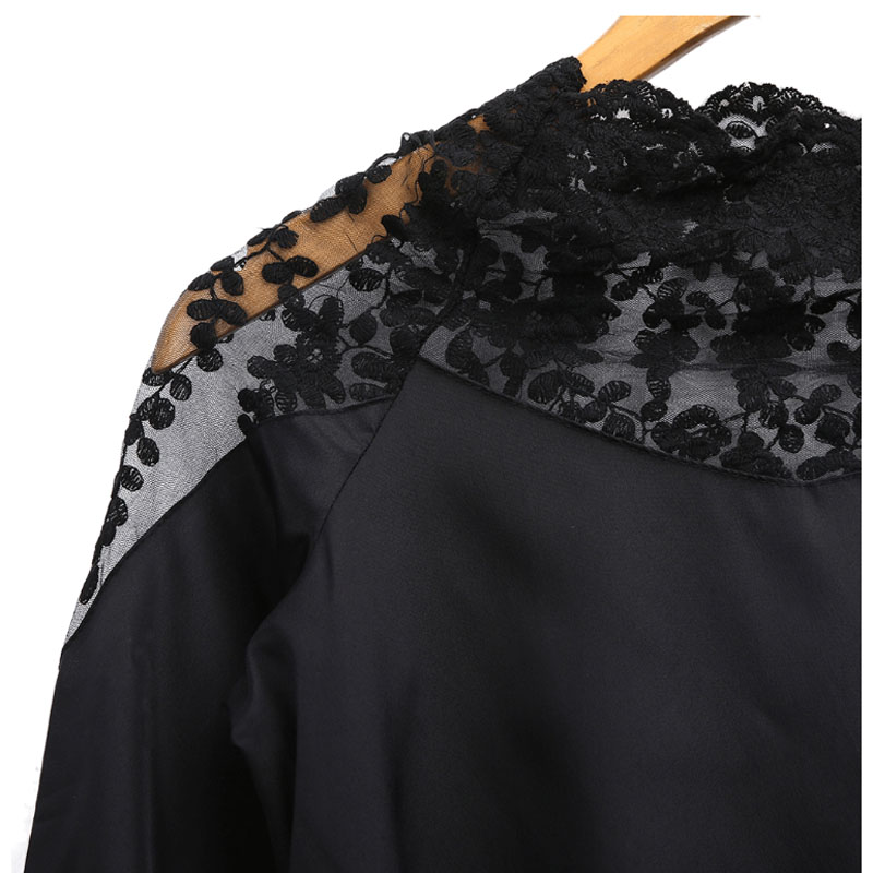 Loose stitching lace shirt