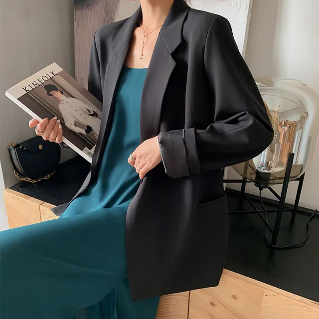 Loose casual fashion temperament small suit Black - Shop at LoveMi