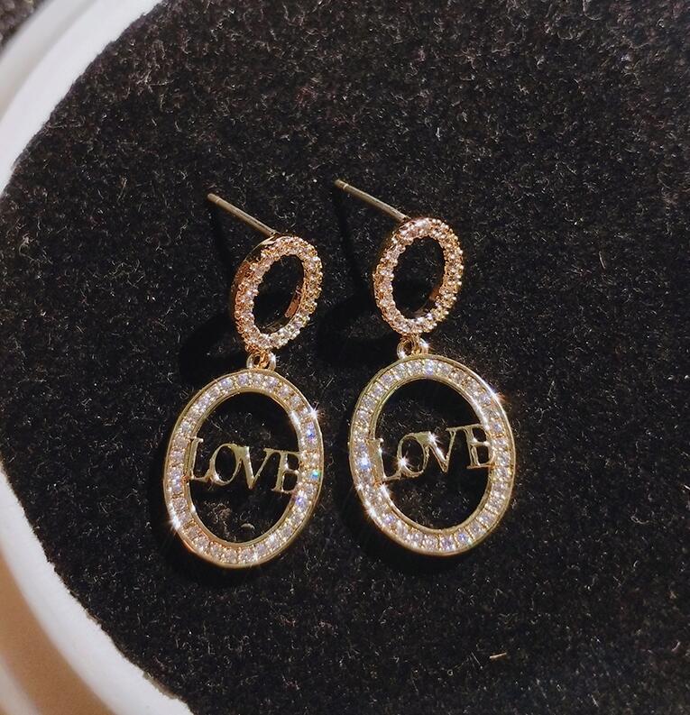 Sterling silver LOVE earrings