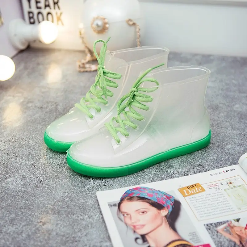 Jelly transparent waterproof shoes