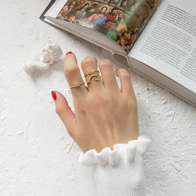 925 Sterling silver opening stackable women's ring