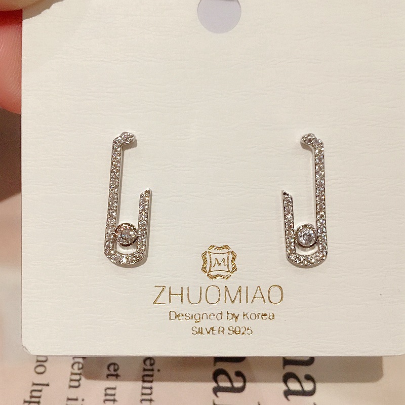 Micro inlaid personalized geometric Earrings