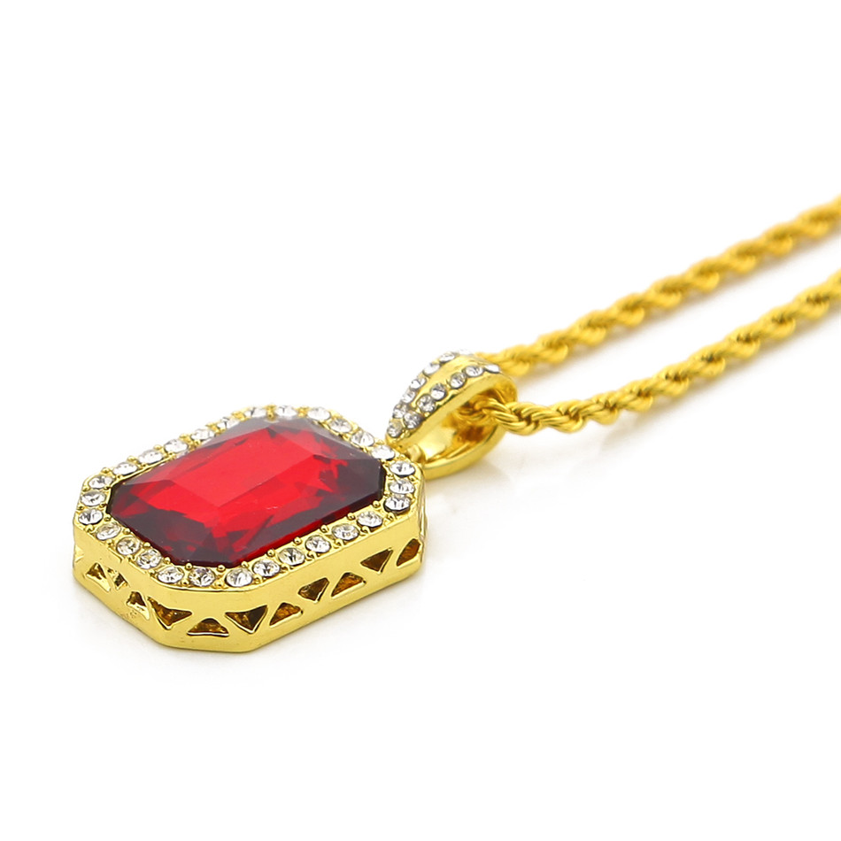 Hip-hop men's gem necklace