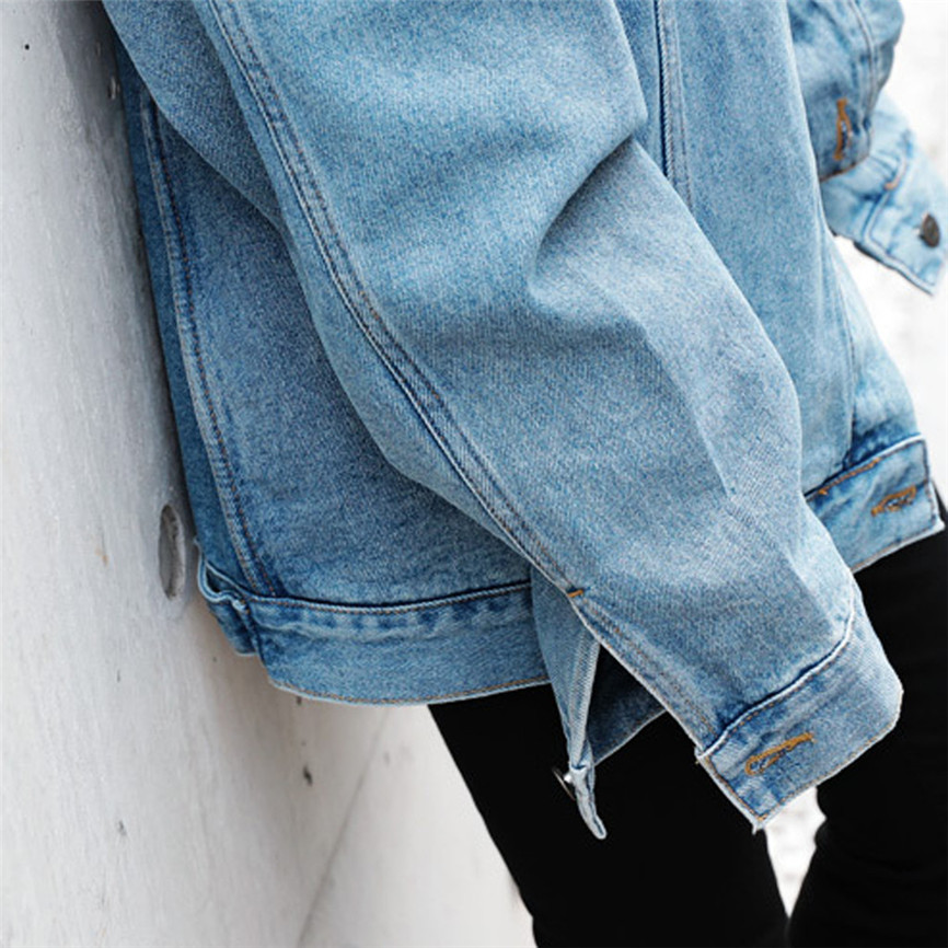Women's long-sleeved denim jacket