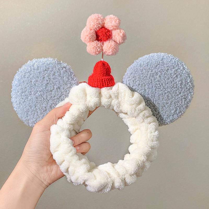 Cute female face wash hair band Pink Flower - Shop at LoveMi