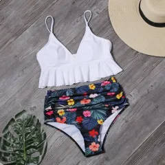 Ruffled swimwear - White - View 1
