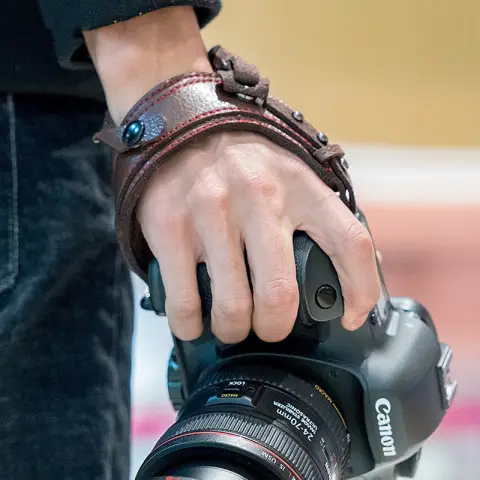 Camera Leather Wristband