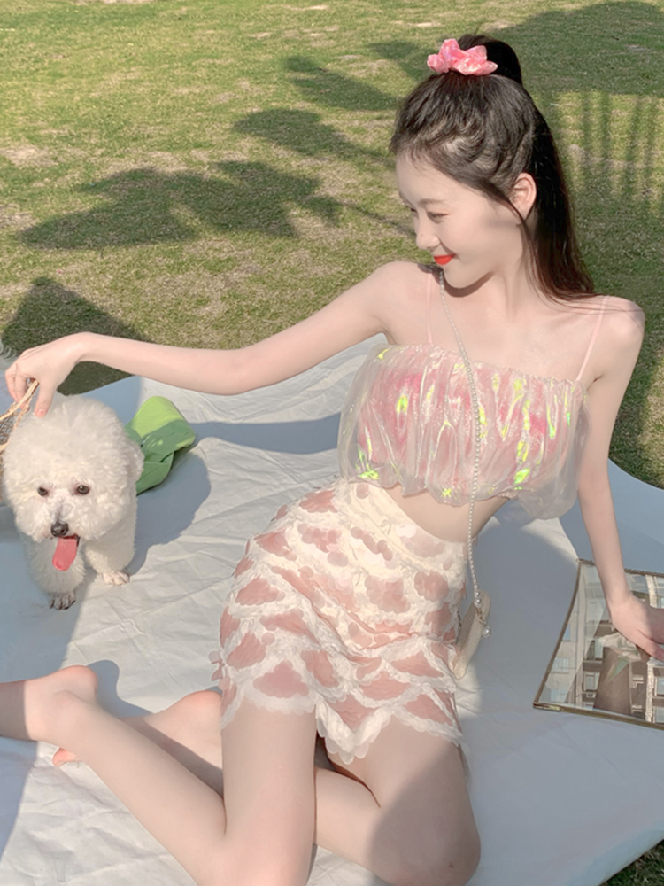 Rainbow gradient fashion suspenders