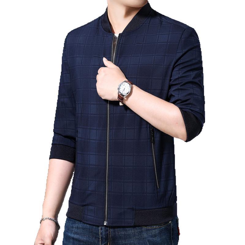 Thin jacket with stand-up collar