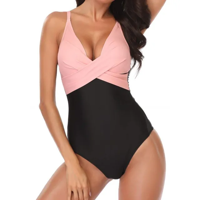 Sexy bikini with tight print suspenders Pink - Shop at LoveMi