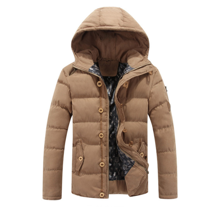 Men's padded hooded jacket