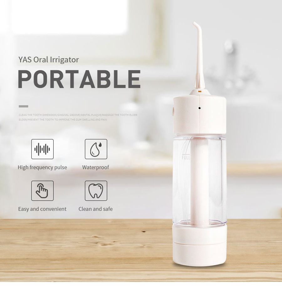 Pneumatic water dental floss portable red teeth