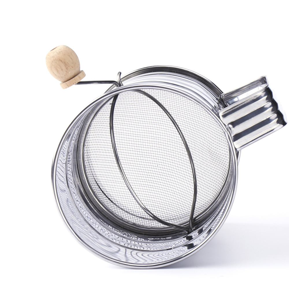Hand-pressed stainless steel flour sieve