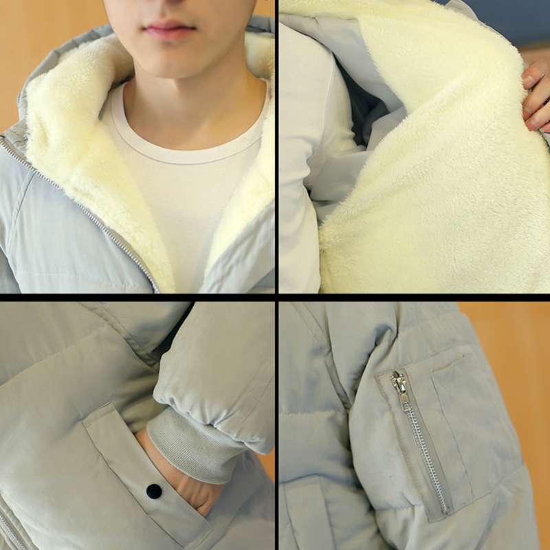 Solid color padded coat