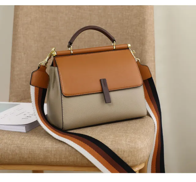 Genuine leather crossbody bag Brown - Shop at LoveMi