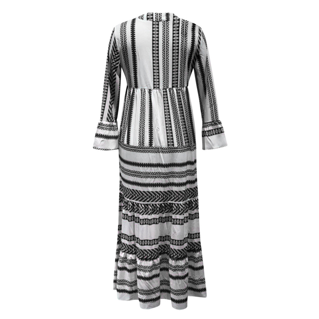 Printed long-sleeved Bosiami dress