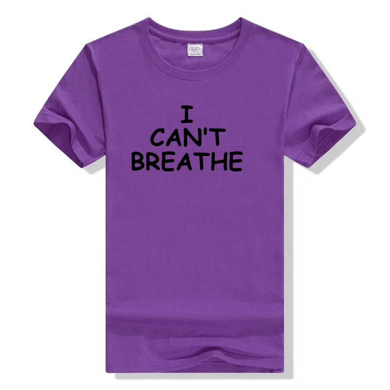 I CANT BREATHE lovers round neck short sleeves