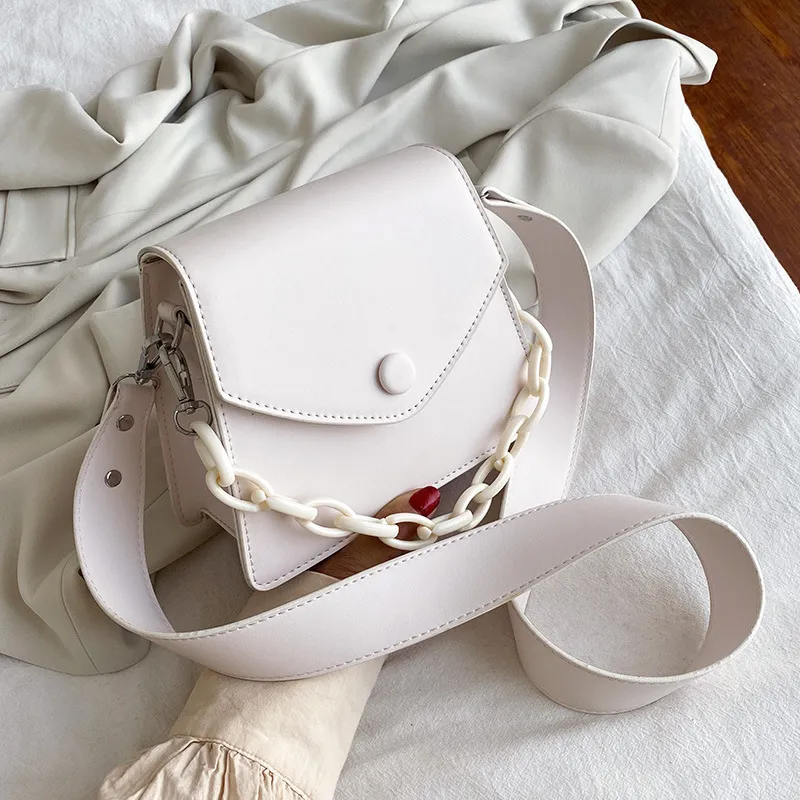 High-grade female crossbody bag - White
