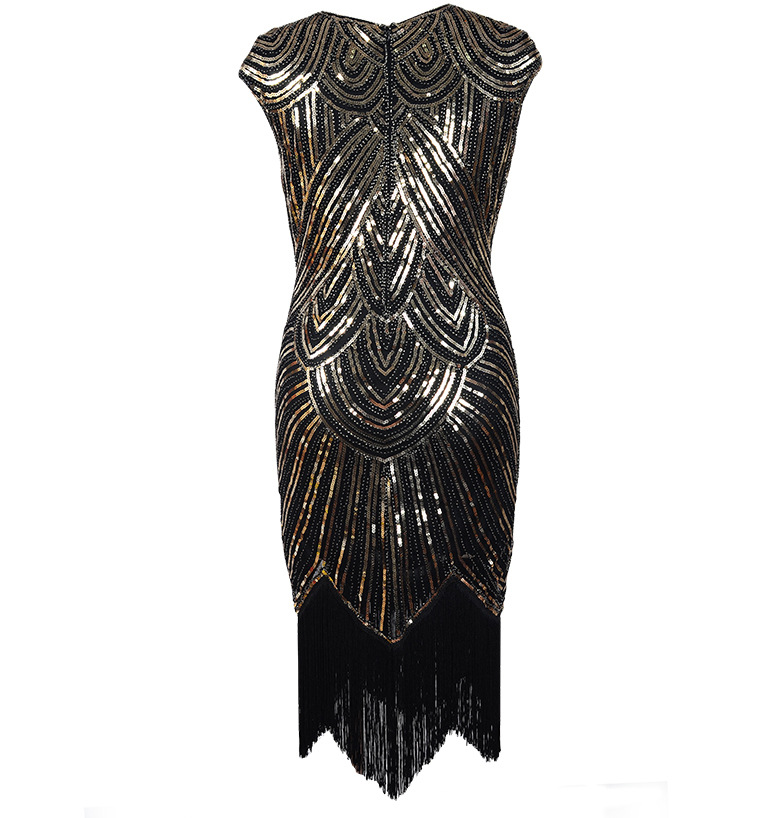 Fringed braid sequin dress Black - Shop at LoveMi