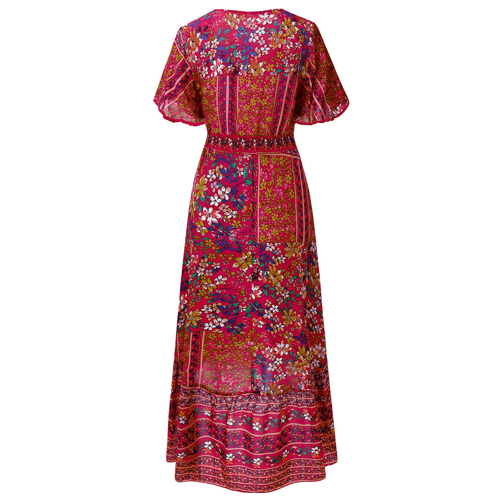 Floral Beach Front Short Rear Flare Sleeves