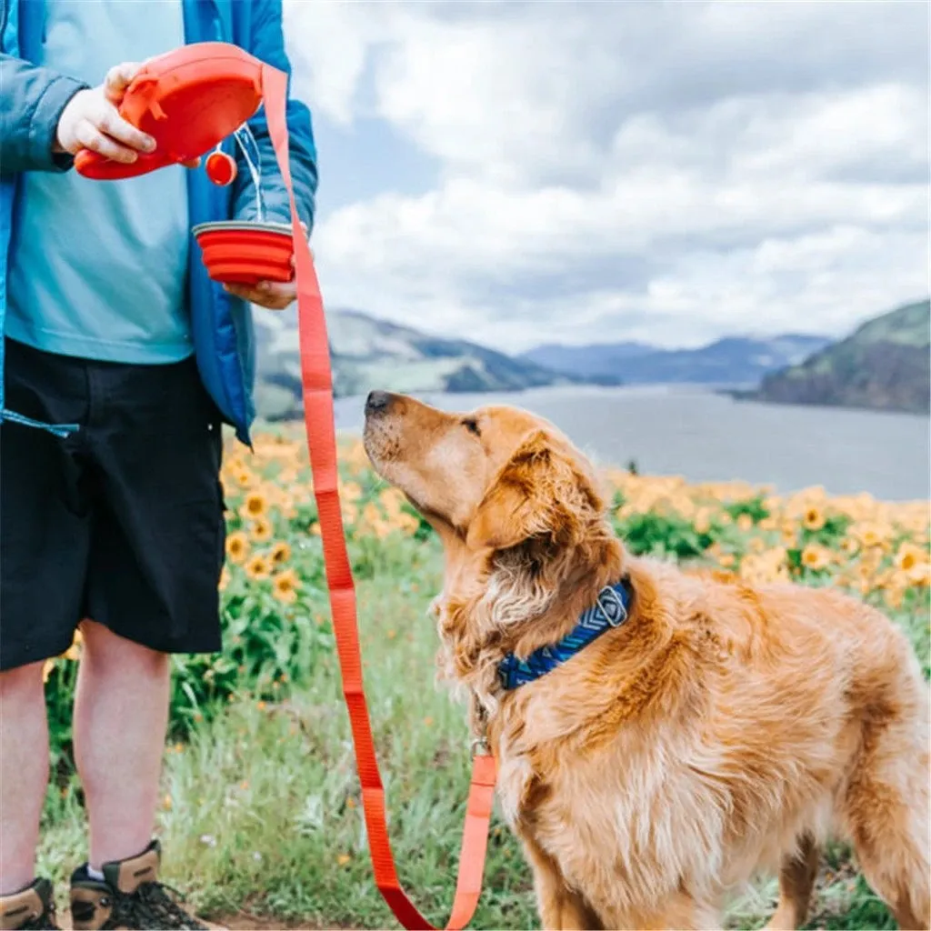 Pet traction rope kettle trash bag - Red