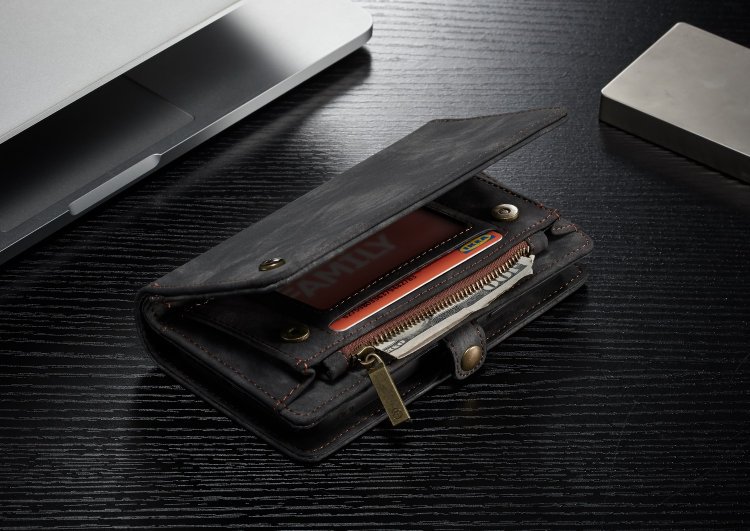Compatible with Apple, Removable Leather Wallet Flip Stand Card Slot Case For iPhone - Image 2