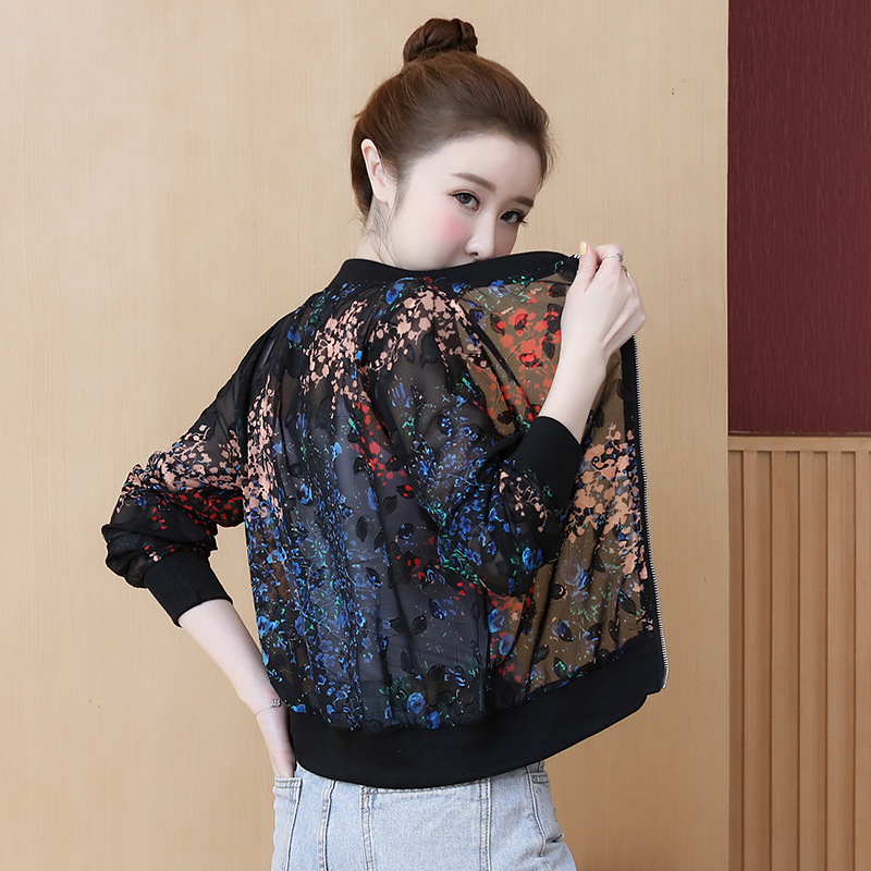 Chiffon long sleeve loose jacket
