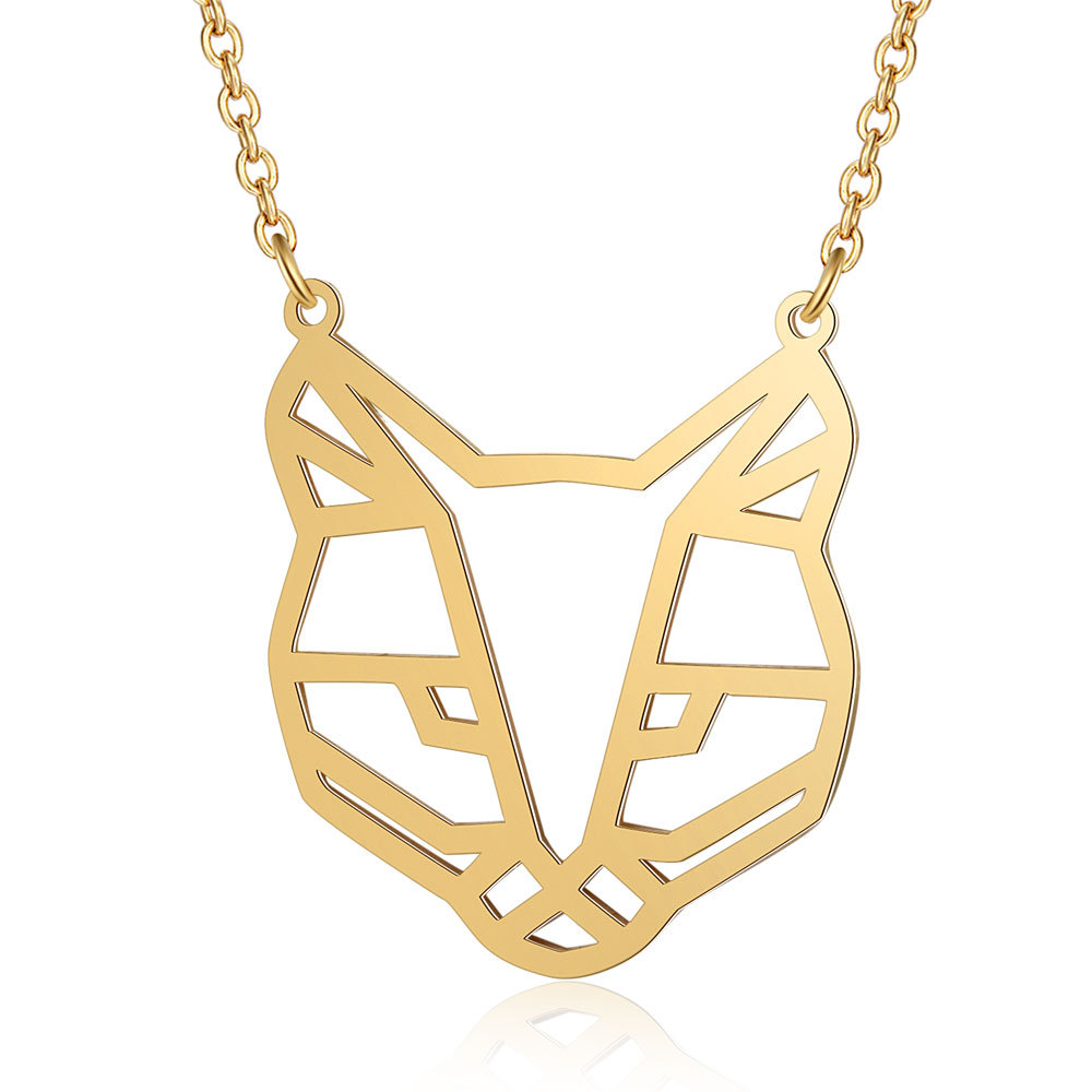 Leopard head pendant necklace