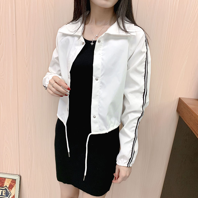 Loose drawstring shirt jacket