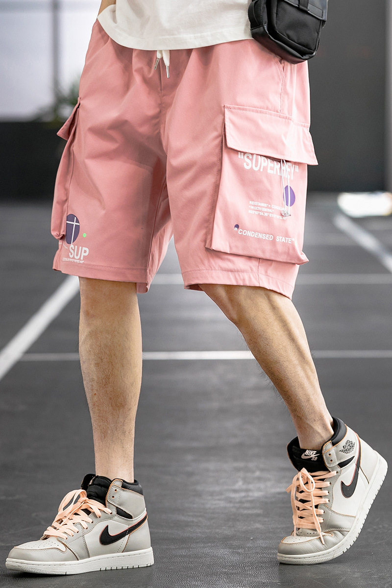 Big pocket five-point pants overalls