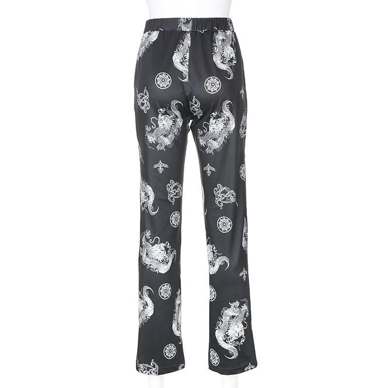 Chinese style retro straight casual pants