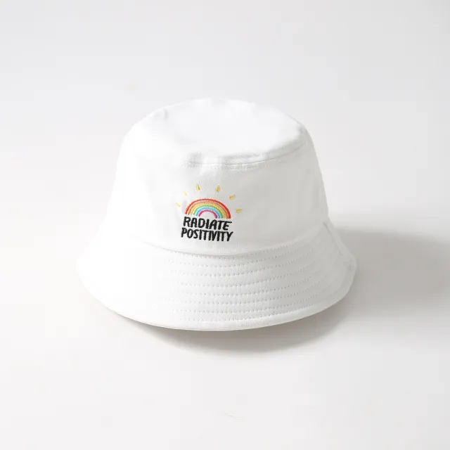 Casual and sunscreen fisherman hat Rainbow White - Shop at LoveMi