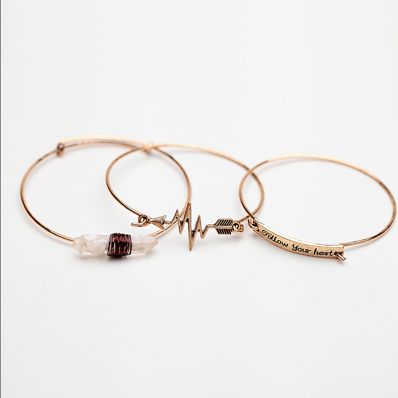 Vintage natural stone combination bracelet