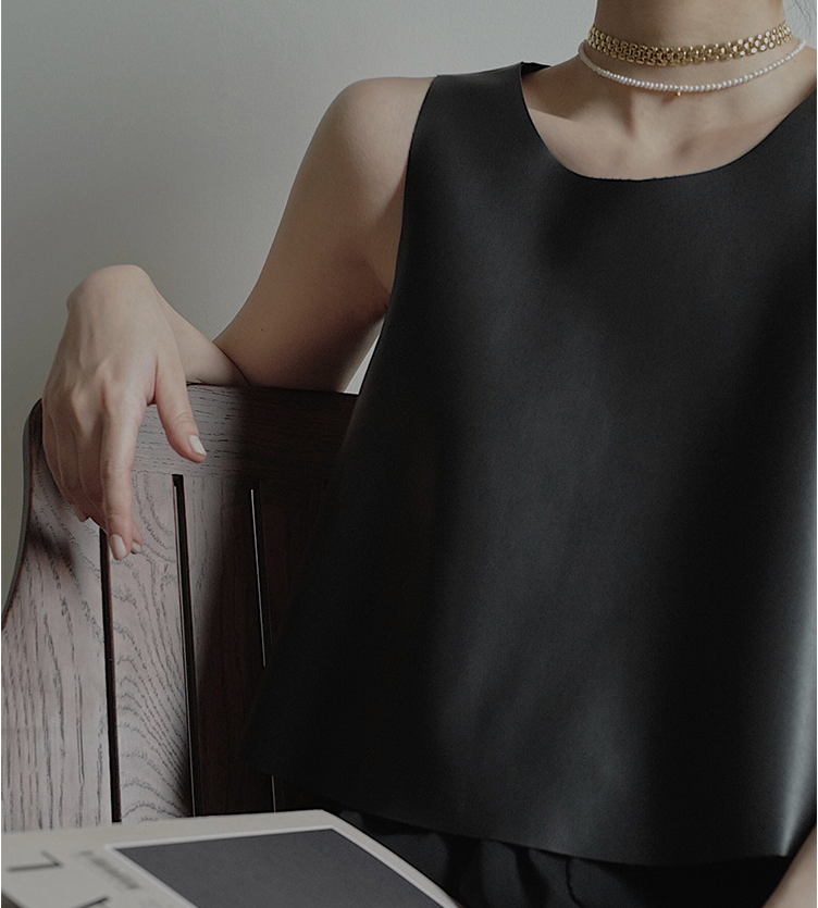 Eager craft black leather vest