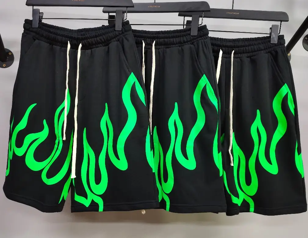 Green graffiti outdoor shorts