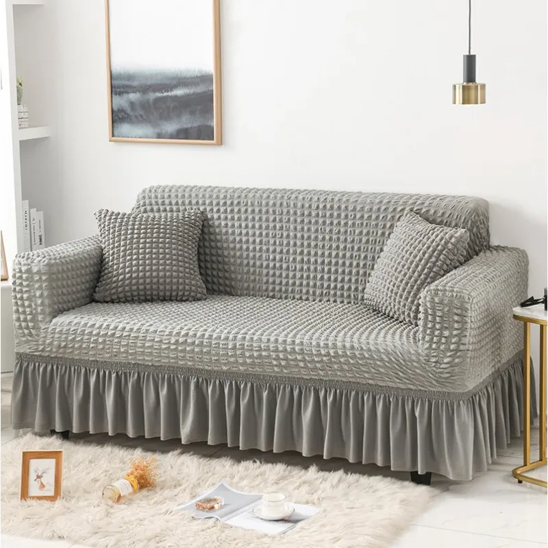 Universal INS single triple leather sofa cloth cover - Grey
